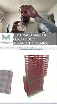 Seismic isolation at a double interface modeled in SAP2000 #virmex #sap2000 #seismicisolation