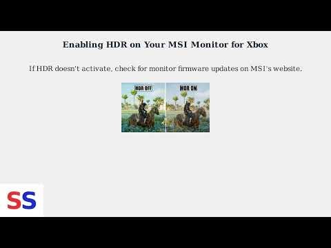 How to Turn On HDR on MSI Monitor (Xbox) – 4K, 10-bit & Calibration