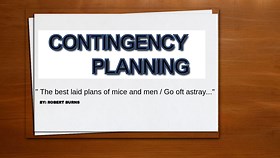 Contingency Planning