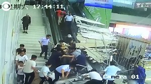 19K views · 240 reactions | Horrifying scene from China - as a ceiling collapses over an escalator: https://cbsloc.al/2I26KY1 | CBS New York | Facebook