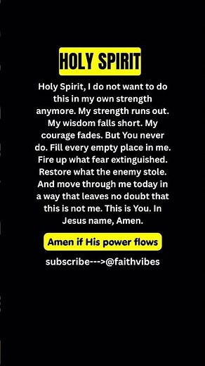 Holy Spirit Fire Prayer #prayer #strenght #holy spirit #guidance