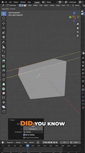 How To Slide Edges Evenly In Blender