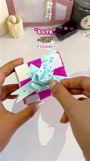 Cute Gift 🎁 wrap flower 🌷 #diy #craft #shorts #ytshorts