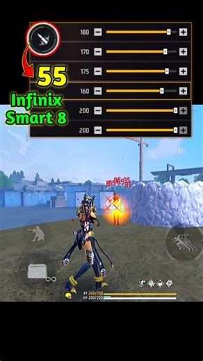 Infinix Smart 8 Ff Sensitivity Setting's