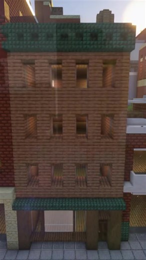 How to BUILD Downtown Wood Style BUILDING in Minecraft #minecraft #minecraftbuilding #minecrafttutorial #chambert #minecraftcity
