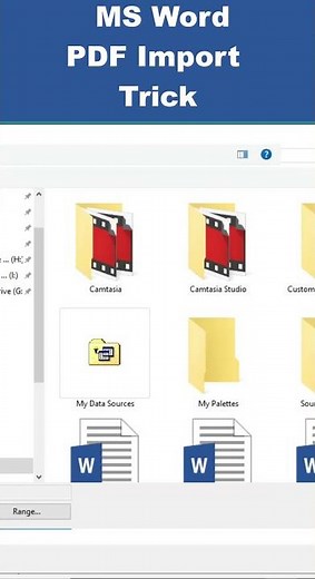 MS Word PDF Import #msword