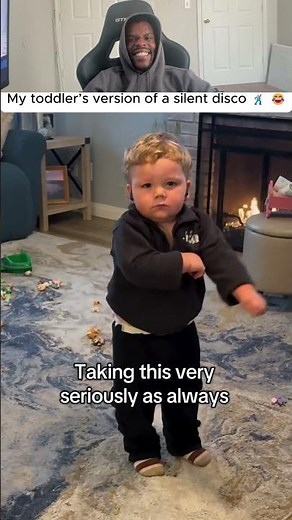 My toddler thinks they’re at a rave 😂🎧 #funny #dancing #shorts