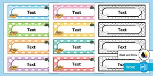 Editable Summer Cubby Labels