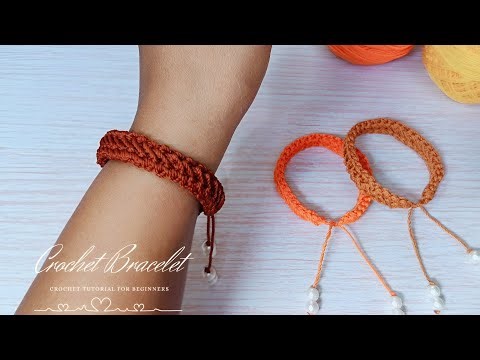 💯 The results are very beautiful and very easy 😍 How to crochet a bracelet 📿