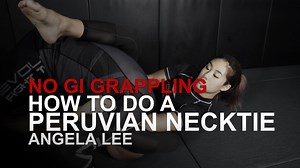 12K views · 266 reactions | ONE Atomweight World Champion Angela Lee from the EVOLVE Fight Team demonstrates how to do a Peruvian Necktie in Brazilian Jiu-Jitsu! https://evolve-university.com | Evolve University | Facebook