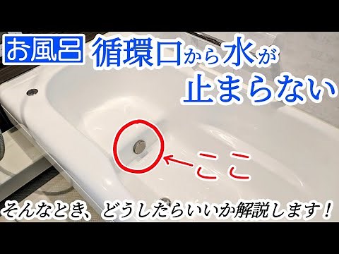 [Bathroom] Repairing a water leak from the circulation port (mechanism/role/cleaning/replacement,...