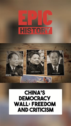 Epic History TV on Instagram: "In late 1978-1979, Beijing's Xidan Democracy Wall became a hub for free expression amid China's post-Mao thaw under Deng Xiaoping. Citizens posted big-character posters (dazibao) criticizing the Cultural Revolution, demanding democracy, human rights, and economic reforms. Wei Jingsheng's "Fifth Modernization" essay sparked debates, but authorities cracked down by 1980, arresting activists and stifling the movement. #chinesehistory #democracy #EpicHistory"