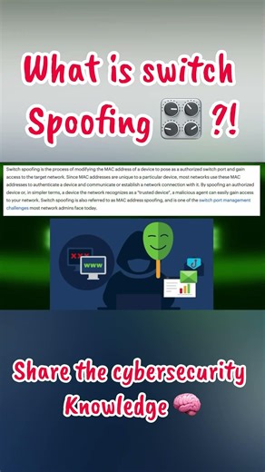 What is switch spoofing attack ?! | #networkattacks #chatgpt #cybersecurity #crypto #viral #explore