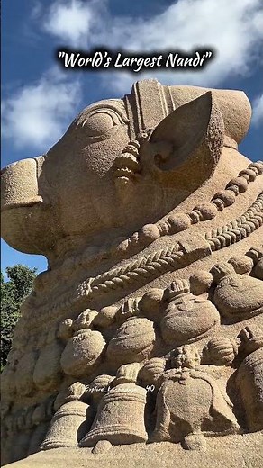 World’s Largest 🤯Monolithic Nandi at Lepakshi 👑✨ #historicalindia