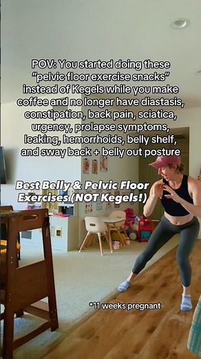 Best Belly & Pelvic Floor Exercises (NOT Kegels!) #homeworkout #mom #pregnancy #fitness #health #fyp