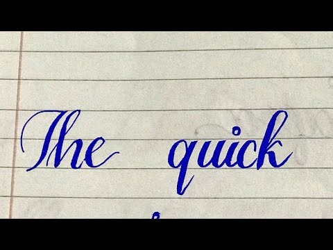 Cursive calligraphy writing | The quick brown fox jumps over the lazy dog | beautiful handwriting