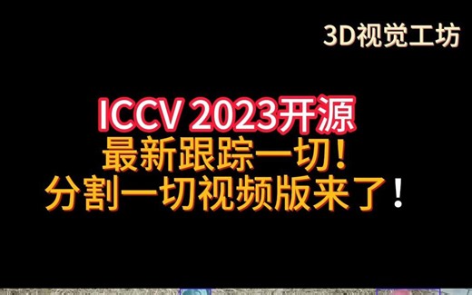 ICCV 2023开源 最新跟踪一切！分割一切视频版来了！