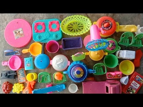 Diy unboxing kitchen Set l kitchen plastic set | mini cooking Kitchen set | Plastic Kitchen set | 24