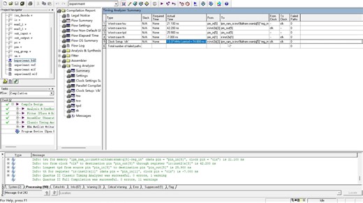 quartusII 模型机制作 与仿真