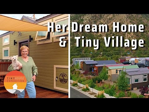 Aging in place in her Dream Tiny Home in Mtn town Tiny House Village