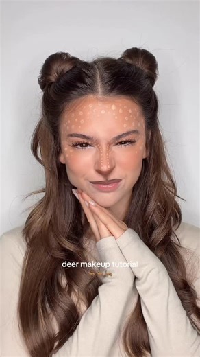 Vi🍒 on Instagram: "let’s do bambi’s makeup look🦌✨ #deer #makeup #tutorial #bambi #halloween"