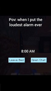 When I put the loudest alarm ever #minecraft #gaming #alarm