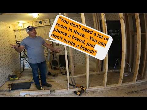 Framing Master Bathroom/Closet Walls in our 1985 Double Wide Mobile Home