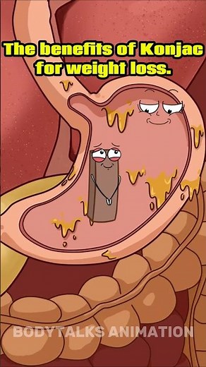 The benefits of Konjac for weight loss #animation #bodytalk #funny #cartoon #shorts
