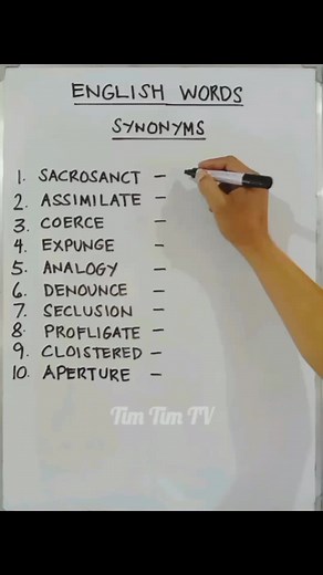 308K views · 3.1K reactions | ENGLISH WORDS: SYNONYMS | Tim Tim TV | Facebook