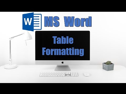 How to Format Tables in MS Word