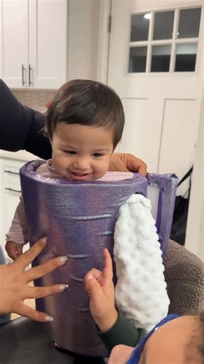 Chantel Perez on Instagram: "Part I of turning my little boo into Boo from Monsters Inc!💜 This is a learning as I go project so wish me the best of luck lol but I think things are coming along nicely👀 Posting part II tomorrow! 🫧 #halloweencostume #monstersinc #boocostume"