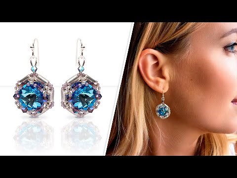 Hexagonal Crystal Earrings - DIY Jewelry Making Tutorial by PotomacBeads
