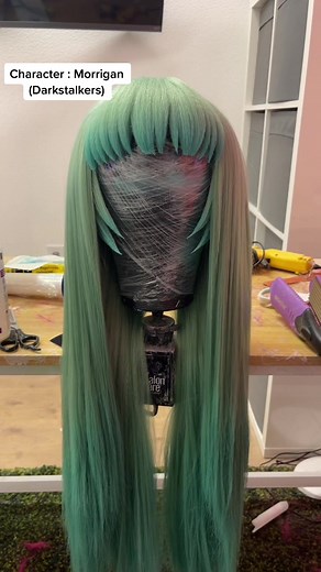 Fun Airbrushing Tutorial for Morrigan Cosplay Wig Styling