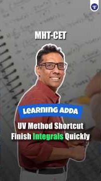 Integral Calculus | UV Short Trick | JEE CET #shorts