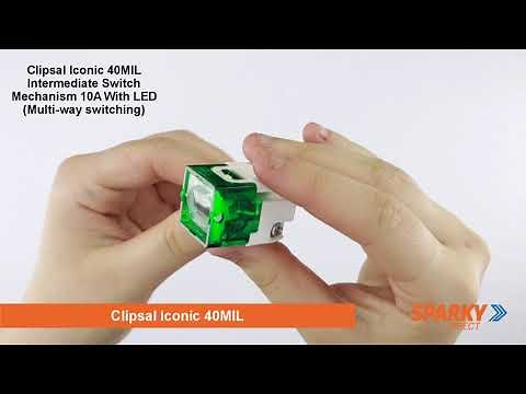 Clipsal Iconic 40MIL | Intermediate Switch Mechanism 10A With LED (Multi-way switching)