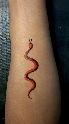 Temporary snake tattoo ✨✨ #shorts #tattoo