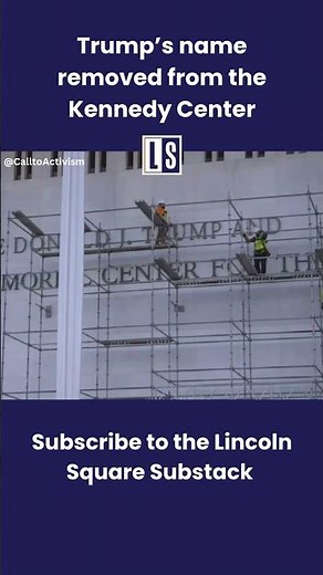 Trump's name removed from Kennedy Center. FINALLY! #kennedycenter #trump