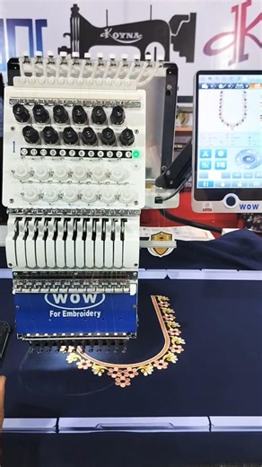 Computerized Embroidery Machine 🪡🧵 #shorts #youtubeshorts #embroidery #sewing