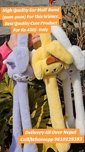 High Quality Ear Muff Band (pom-pom) Now Available In Cosmetic Glam Tales For Rs 450/- Only In Cosmetic Glam Tales... Gives Perfect Warm In This Winter Cute Design To Wear... Hurry Up And Grab On It... Delivery All Over Nepal Available Cash On Delivery Available Inbox Us Or Call 9810239383 to place Your Order | Cosmetic Glam Tales