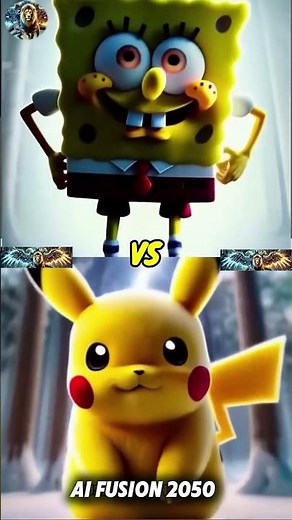 Pikachu Vs Evil SpongeBob with Pikachu Powers ⚡ Joker #pikachu #ai #spiderman