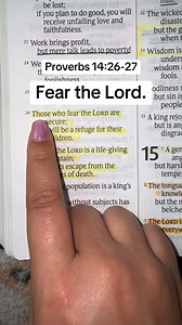 390K views · 10K reactions | Fear The Lord Proverbs 14:26-27 #jesussavedallhumanity #jeausoursaviour #bibleverse #Godisgood #biblepassage #GodBlessYou #dailydevotion #JesusComingSoon #jesuschrist #bible | Read Bible | Facebook