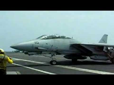 US NAVY F 14 Tomcat - Last Flight Aircraft Carrier Operations