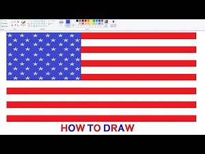 How to draw America Flag in MS Paint
