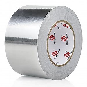 BOMEI PACK Aluminum Foil Tape,Heavy Duty Metal Duct Tape,High Temperature Silver Tape,Perfect for Sealing & Patching,HVAC,Air Ducts,Insulation and Metal Repair (3 Inch)
