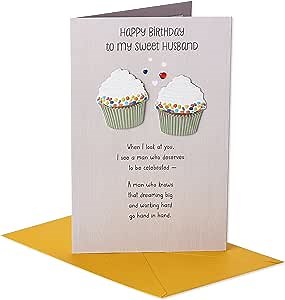 American Greetings Birthday Card for Husband (Cupcakes)