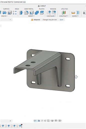 Mechanical Bracket Design in Fusion 360 | 3D Modeling Practice | Fusion 360 Tutorial for Beginners