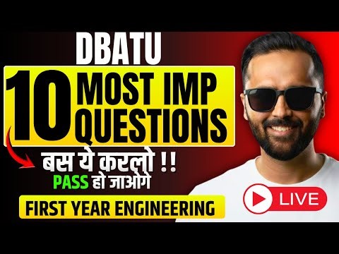LIVE | Most Important Questions | Engineering Mathematics 1 | First Year Engineering | DBATU
