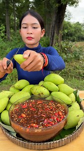 37K views · 476 reactions | Eating green mango with fish sauce recipe | Code cook | Facebook