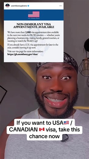 Dreaming of attending the FIFA World Cup in the USA? 🇺🇸⚽️ Contact Bra Yaw @Life After School W Yaw Agyei for assistance with your visa process. He currently has about 20 slots available, and the best part is you only pay after a successful visa acquisition. 📩 Text him now to secure your slot before they’re all taken!