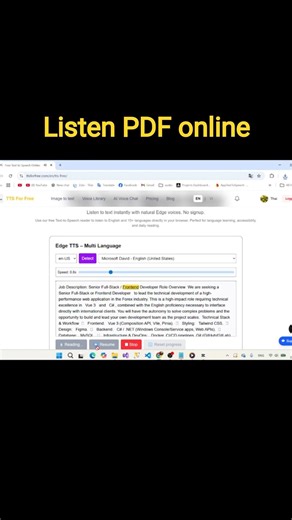 Turn PDFs into spoken audio ✨